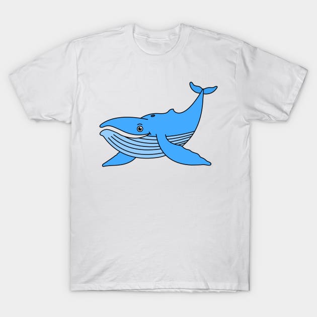 Cute Happy Whale Sea Animal T-Shirt by Cute Tees Kawaii